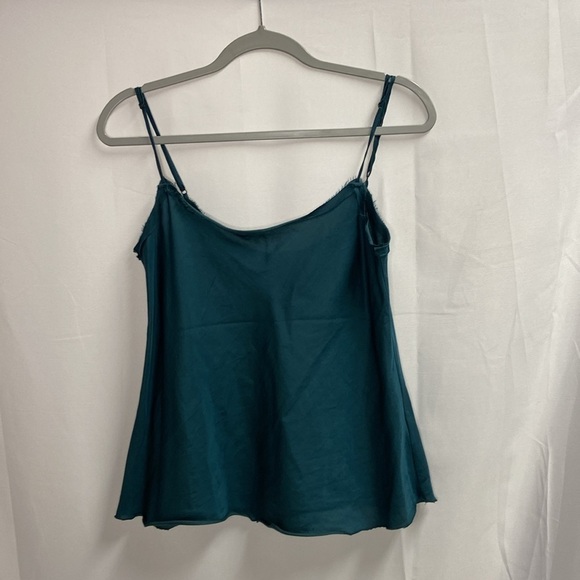 Brazeau Tricot Paperbag Silk Blend Cami Green Size 2/Medium NWT - Picture 3 of 5